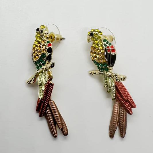 Boucles d’oreilles perroquet